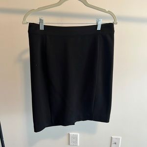 Loft black cotton dress skirt with zipper